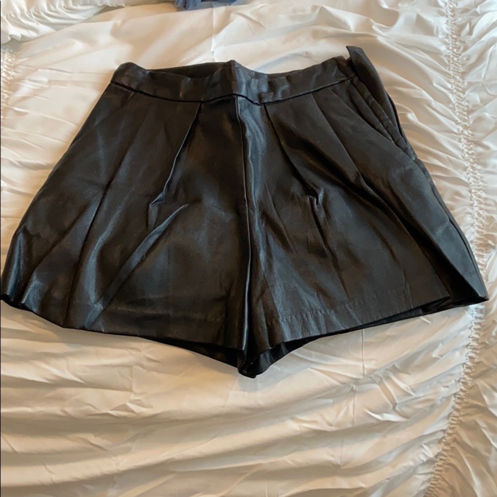 Leather shorts